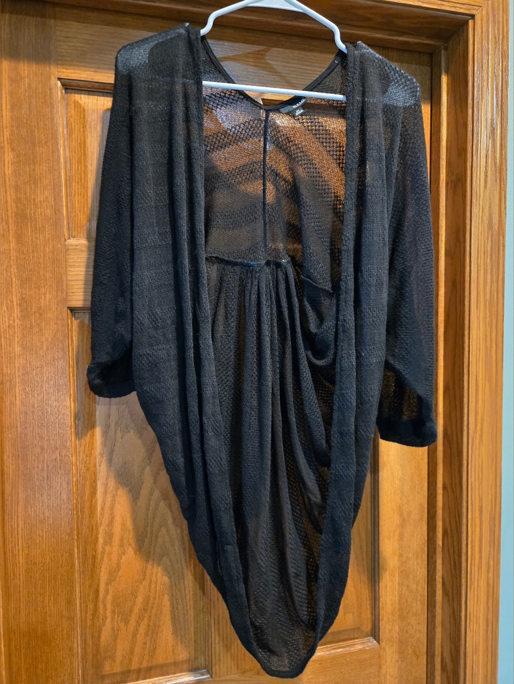 a.n.a Black Sheer Lace Cardigan